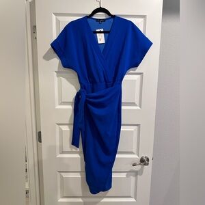 NWT Boutique Blue Midi Dress - medium